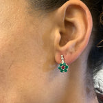 2696-E-cEME: Sterling Silver 925 Created Emerald