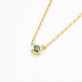 Genuine Blue Diamond Necklace – 14k Solid Gold Necklace – Dainty Diamond Necklace