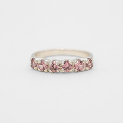 Morganite Band - Pink Minimalist Ring - Morganite Eternity Ring