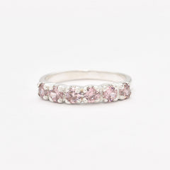 Morganite Ring Front View in White Background