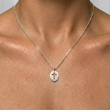 Silver Cross Pendant - Minimalist Cross Necklace - Cutout Cross Pendant