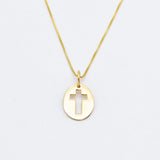 Silver Cross Pendant - Minimalist Cross Necklace - Cutout Cross Pendant