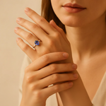 Beautiful Tanzanite Solitaire Ring in 925 Sterling Silver, perfect for elegant looks and special celebrations.