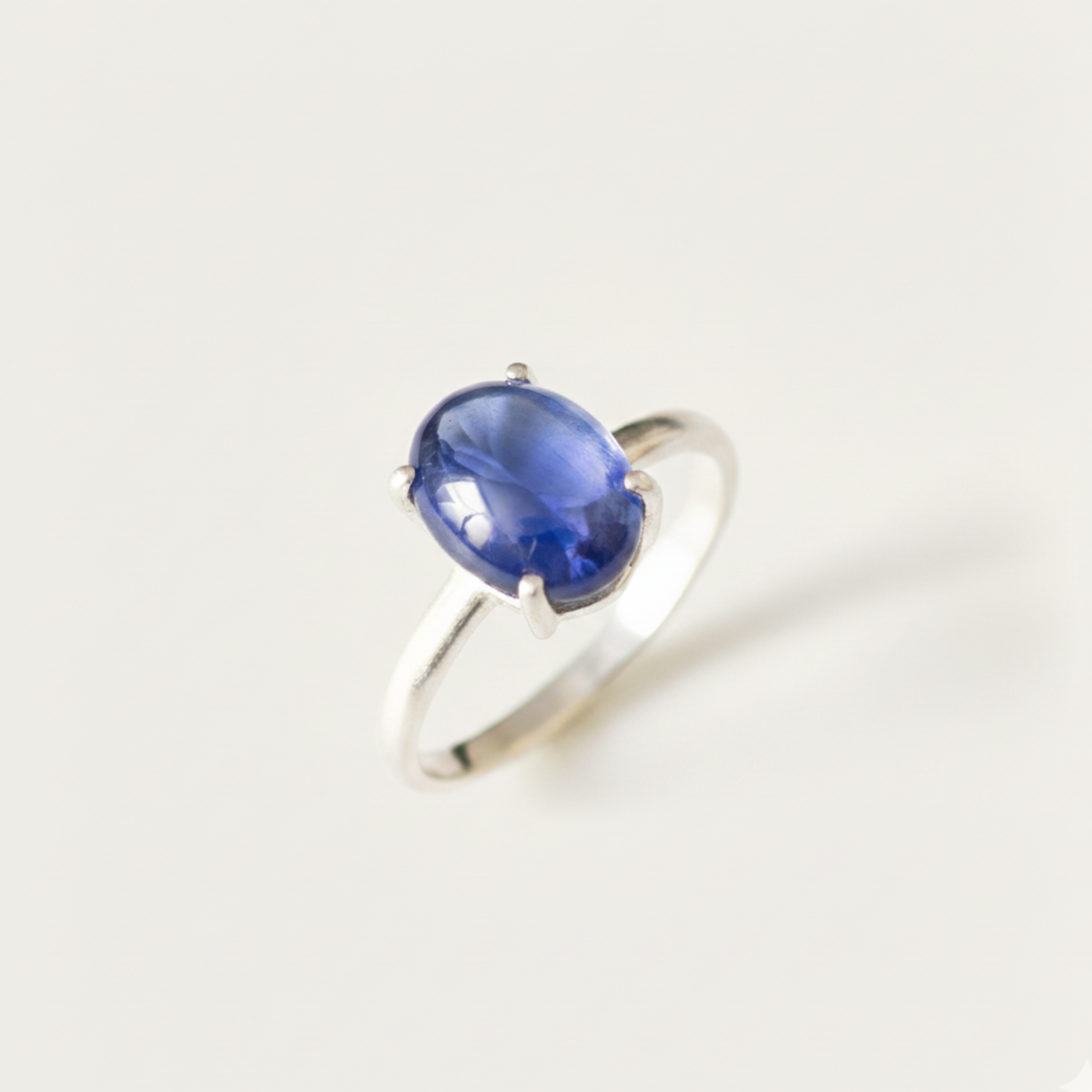 Tanzanite Ring - Purple Oval Ring - Tanzanite Solitaire Ring made in 925 Sterling Silver. Ideal for everyday wear and perfect for birthday gifting and special occasions.
