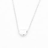 Gold Heart Necklace - Dainty Love Necklace - Minimalist Heart Pendant