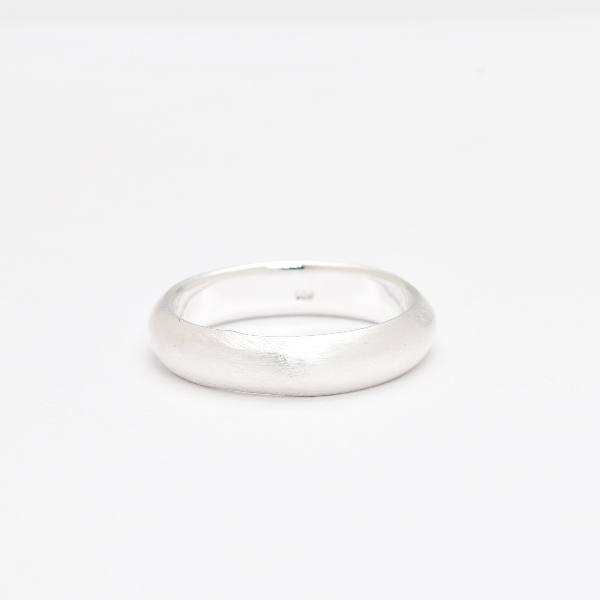 Classic Silver Ring Front View in White Background