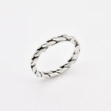 Gold Braided Ring - Unisex Patterned Ring - Textured Gold Band