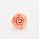 Large Rose Ring - Coral Ring - Statement Flower Ring