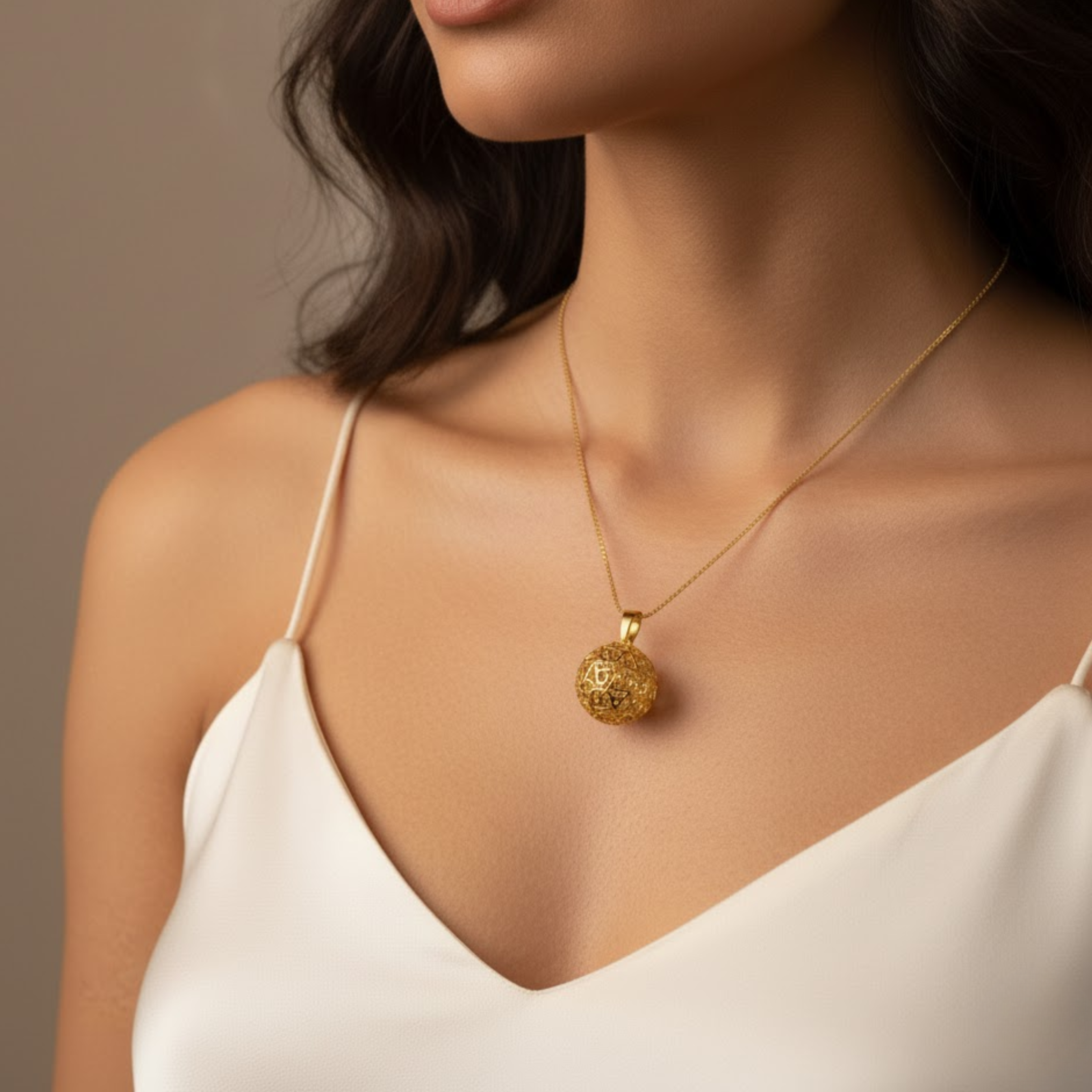 Elegant 18k Gold Vermeil Flower of Life Pendant Necklace, perfect for everyday wear and special occasions.