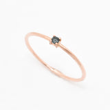Blue Diamond Ring - Dainty Blue Diamond Ring - 14k Gold Diamond Ring