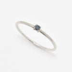 YR-1003-R-nBDI: 14k White Gold Natural Blue Diamond