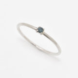 Blue Diamond Ring - Real 14k Gold Diamond Ring - Dainty Blue Diamond Ring