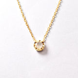 Real Gold Opal Necklace - Dainty Opal Necklace - Rose Gold Opal Necklace