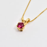 2910-P-cRUB: Gold Vermeil 18k Created Ruby