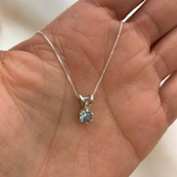 2910-P-cAQU: Sterling Silver 925 Created Aquamarine