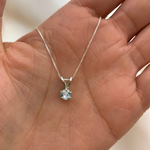 2910-P-cAQU: Sterling Silver 925 Created Aquamarine
