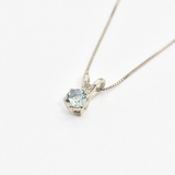 2910-P-cAQU: Sterling Silver 925 Created Aquamarine