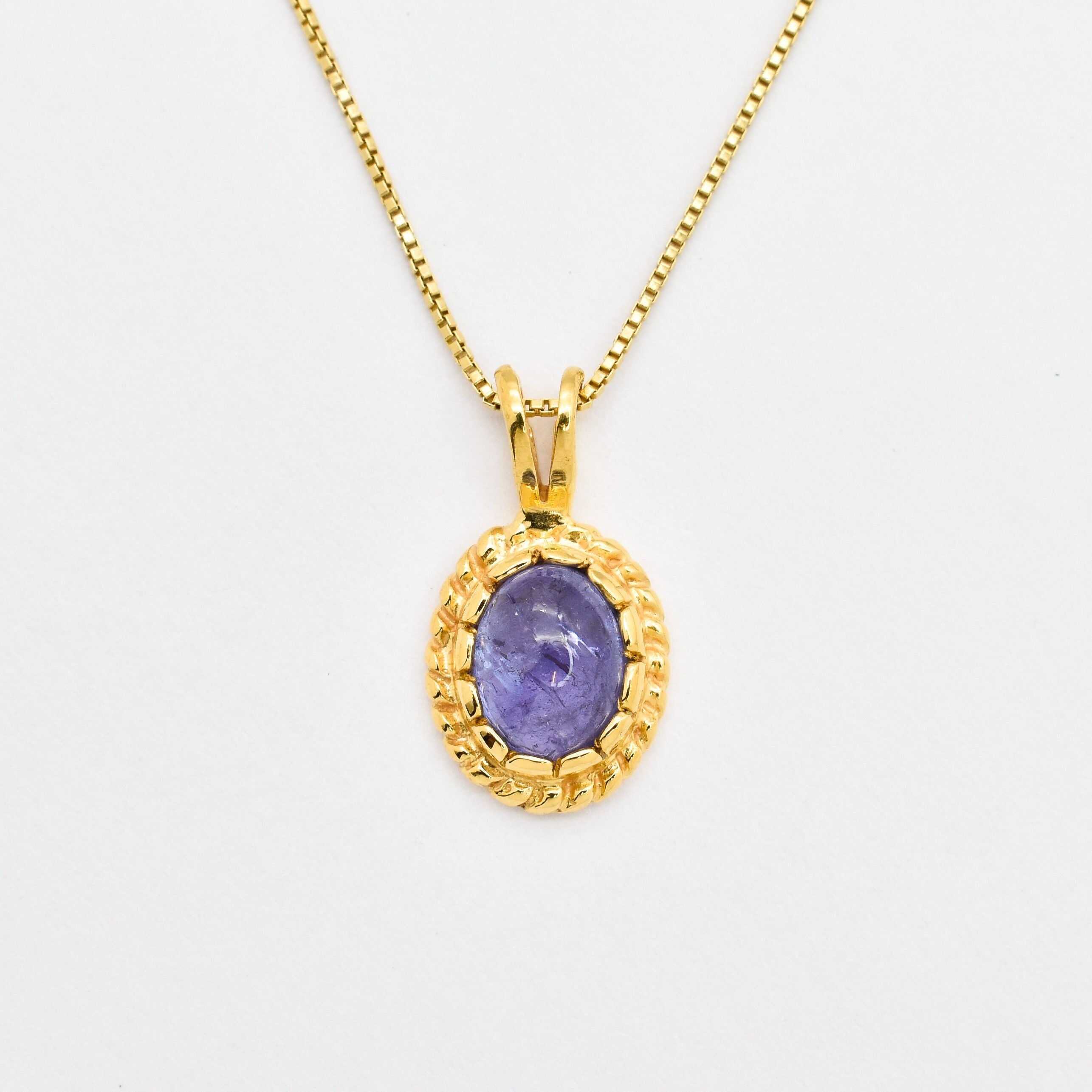 2350-1-P-nTAN: Gold Vermeil 18k Natural Tanzanite