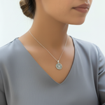 Silver Compass Necklace - Dazzling North Star Pendant in 925 Sterling Silver, perfect for gifting or daily wear.