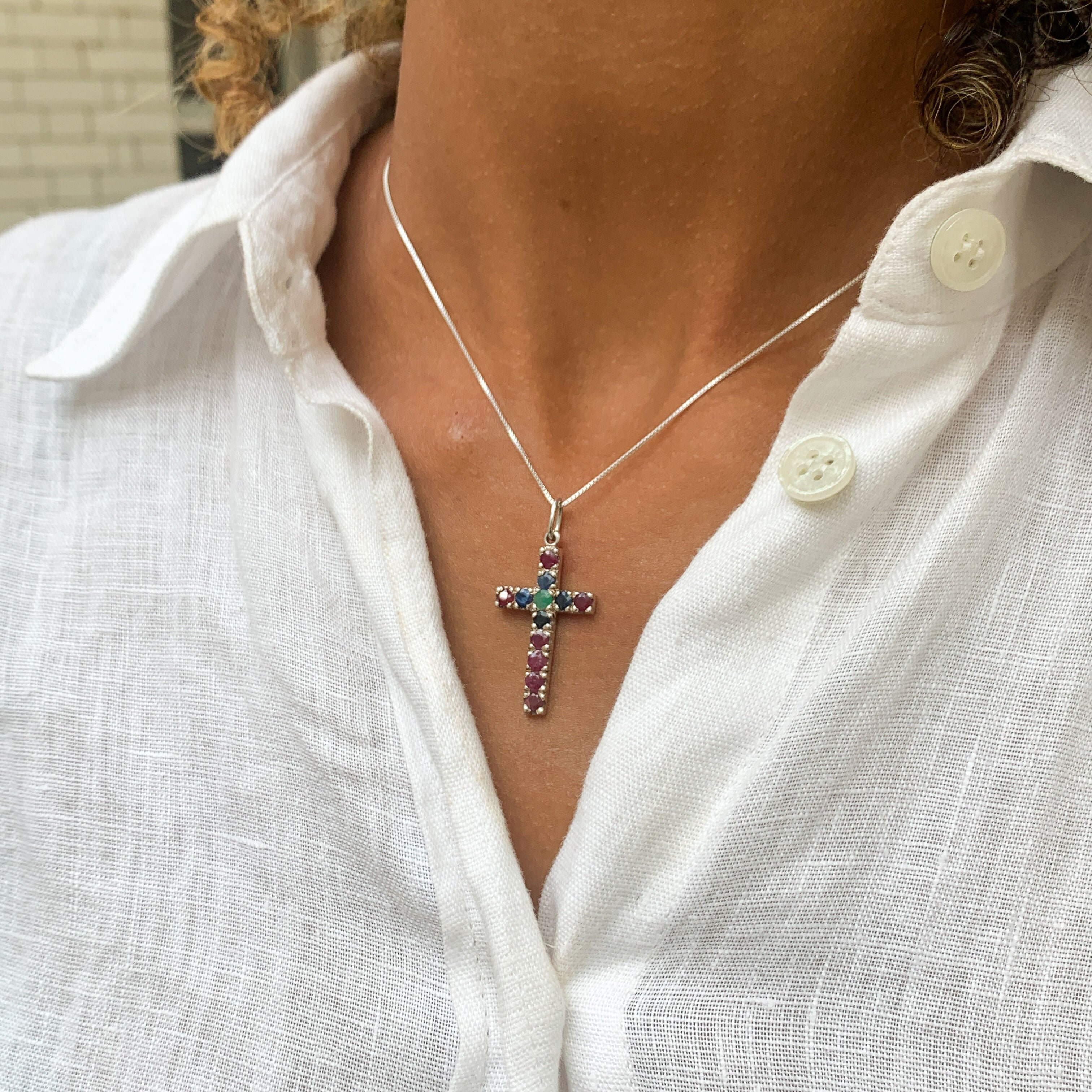 Natural Ruby Pendant in 925 Sterling Silver, featuring a round red ruby, July birthstone, perfect for gifts and special occasions.