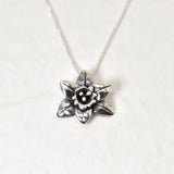 Gold Flower Pendant - Dainty Floral Necklace - Flower Charm Necklace
