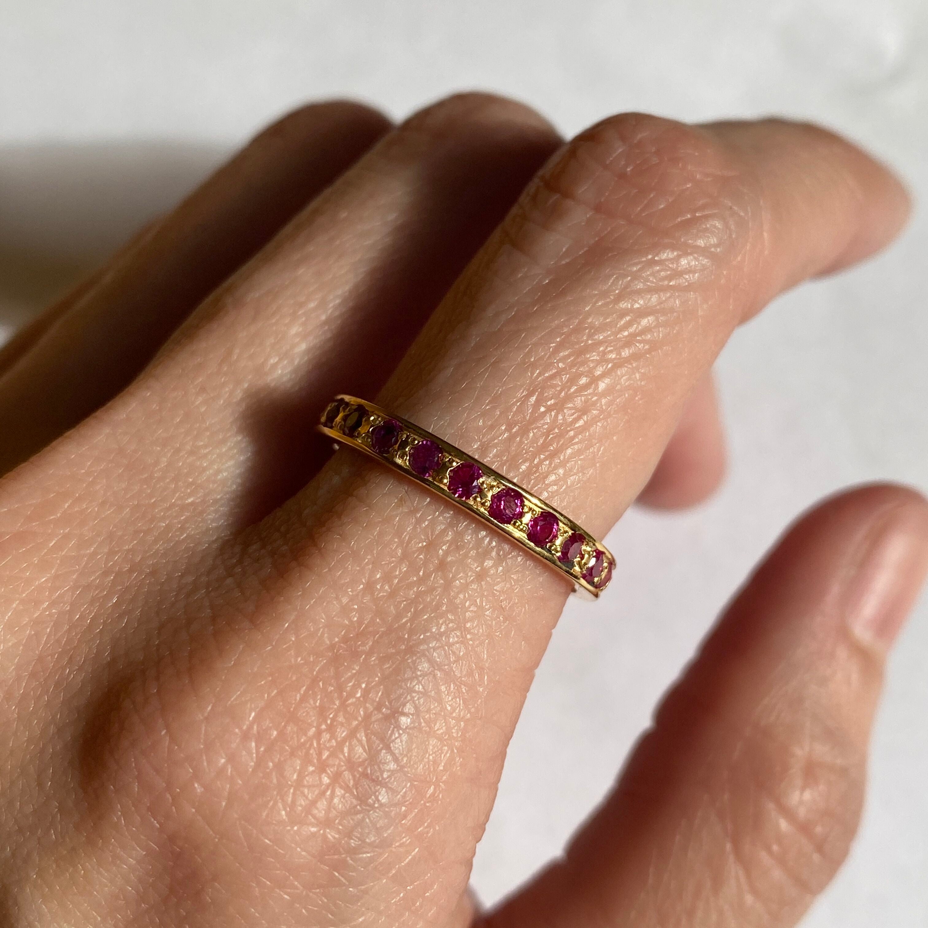 2430-R-cALE: Gold Vermeil 18k Created Alexandrite