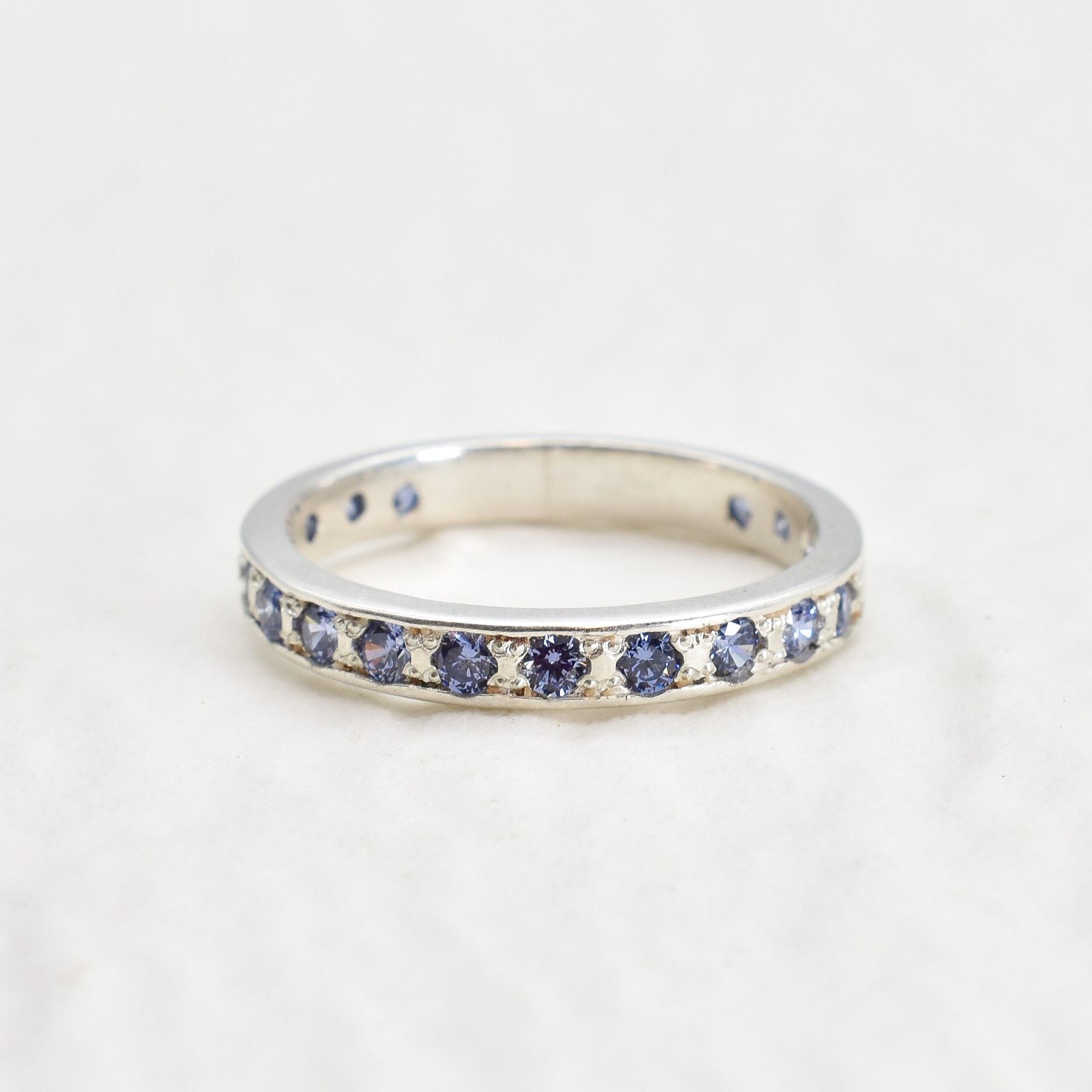 2430-R-cTAN: Sterling Silver 925 Created Tanzanite