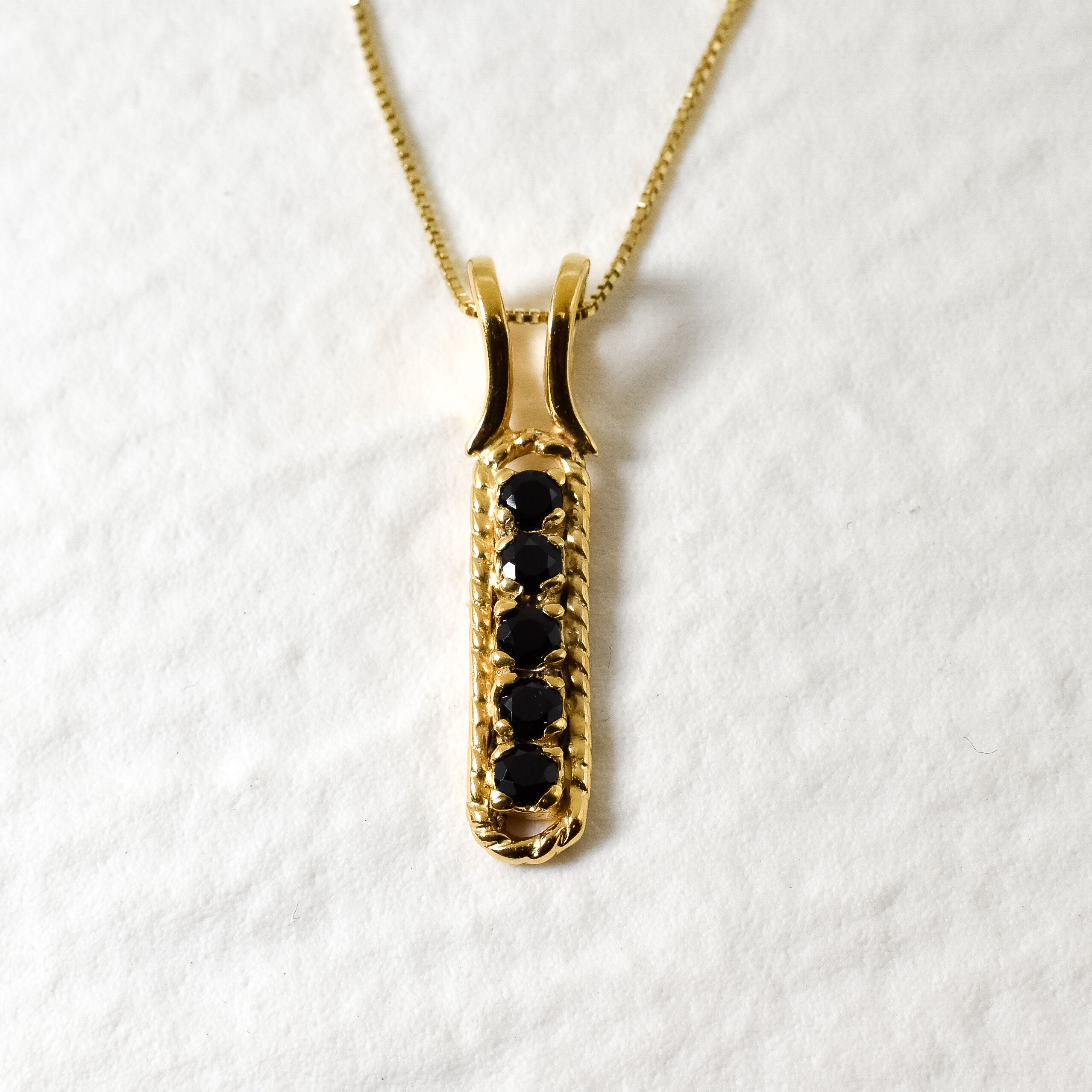 2463-P-nONY: Gold Vermeil 18k Genuine Onyx