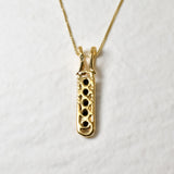 2463-P-nONY: Gold Vermeil 18k Genuine Onyx