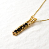 2463-P-nONY: Gold Vermeil 18k Genuine Onyx