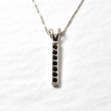 Dainty Onyx Pendant - Black Vertical Necklace - Onyx Bar Necklace