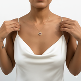 Exquisite Gold Ruby Pendant, a stunning statement piece in 18k Gold Vermeil, ideal for special occasions and daily elegance.