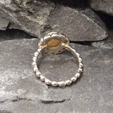 Precious Opal Ring, Natural Opal, Victorian Ring, October Birthstone Ring, White Oval Ring, Tourmaline Ring, Vintage Ring, Solid Silver Ring