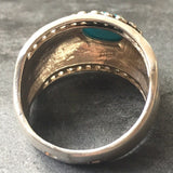 Turquoise Ring, Natural Turquoise, Vintage Ring, Arizona Turquoise, 2 Carats, Bezel Ring, Sleeping Beauty Turquoise, Solid Silver Ring