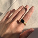 2804-R-nONY: Gold Vermeil 18k Natural Onyx