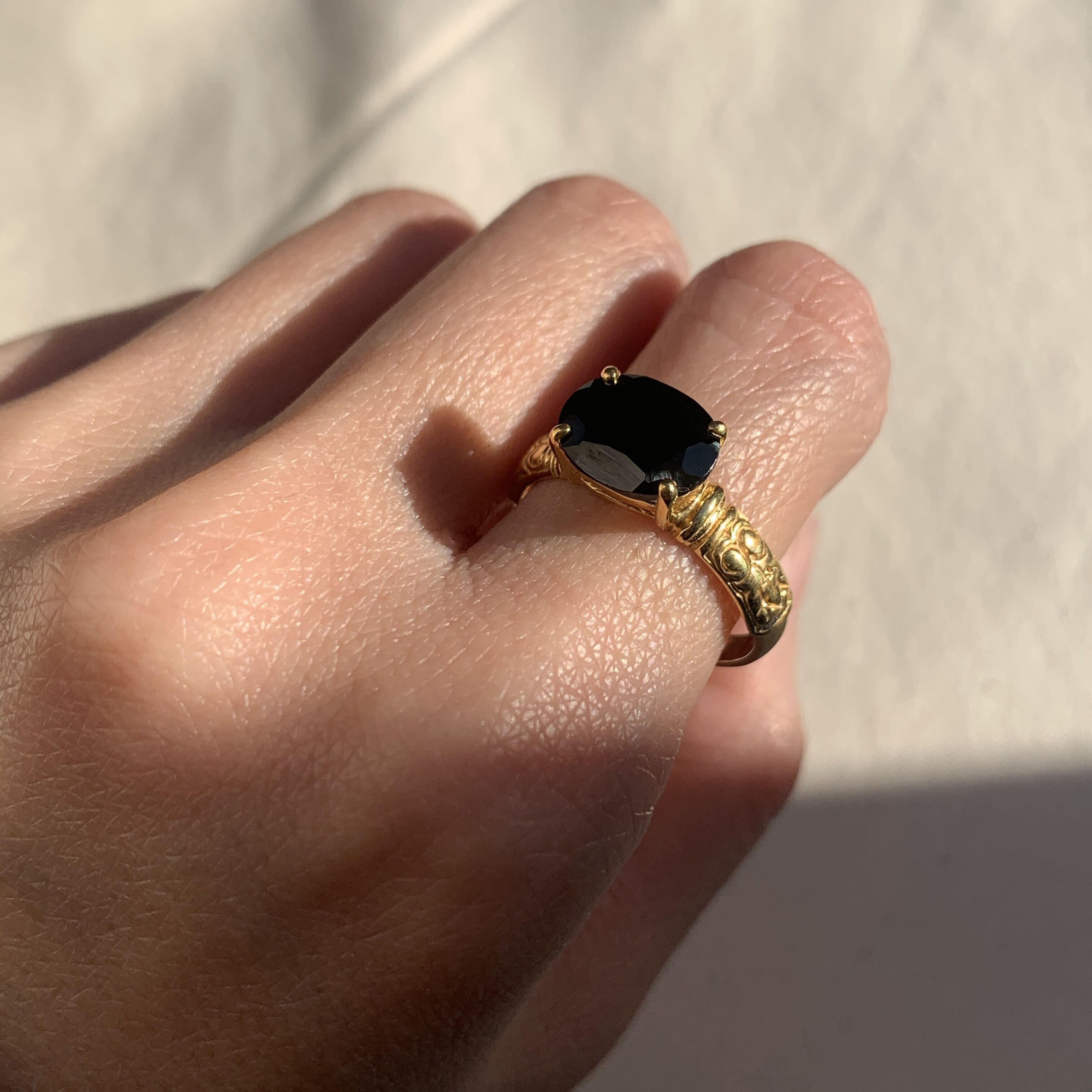 2804-R-nONY: Gold Vermeil 18k Natural Onyx