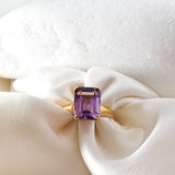 1059-R-nAME: Gold Vermeil 18k Natural Amethyst