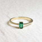 RT-630-R-cEME: 14k Yellow Gold Created Emerald