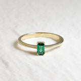 RT-630-R-cEME: 14k Yellow Gold Created Emerald