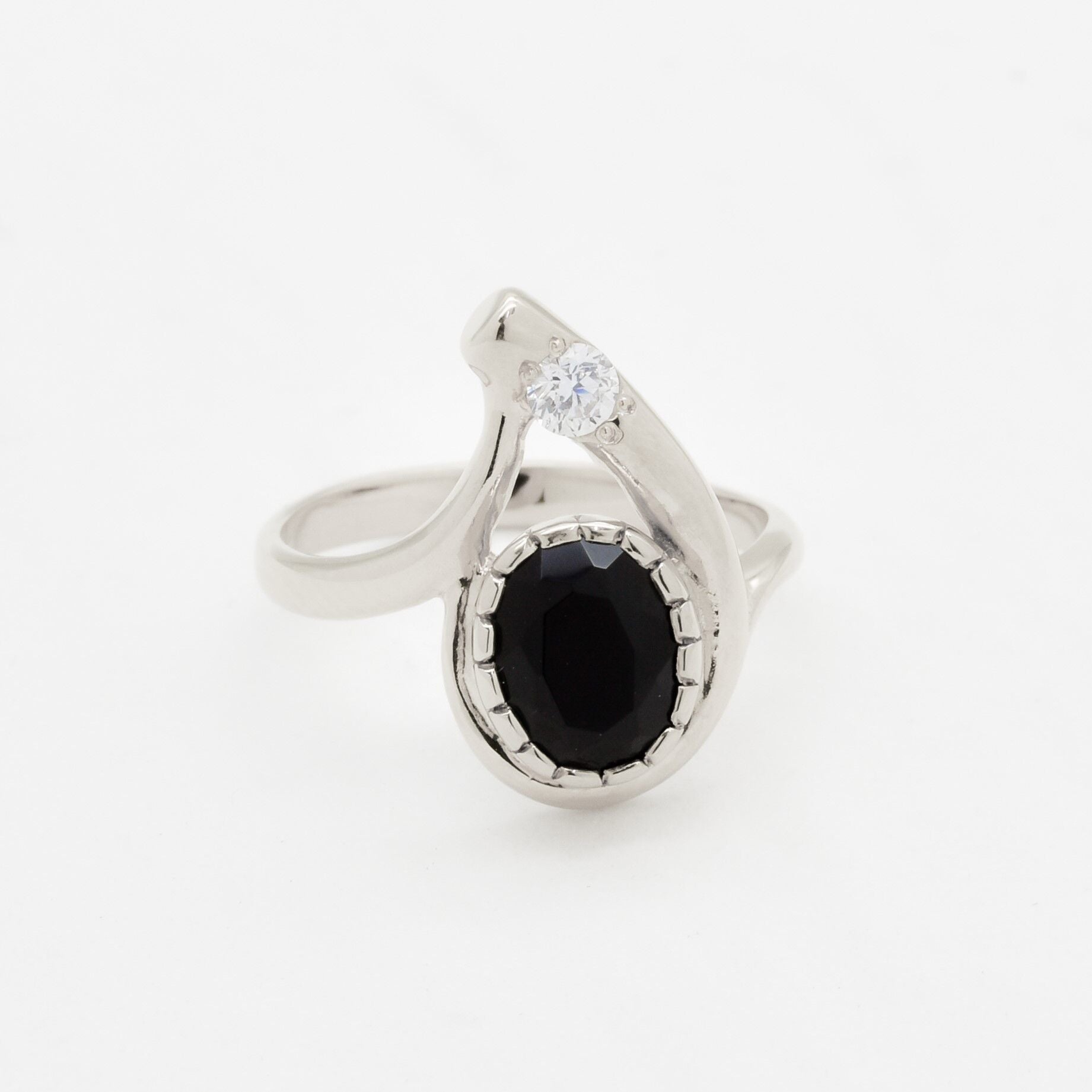 2687-R-nONY/1: Sterling Silver 925 Natural Onyx