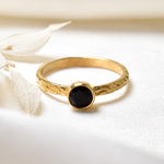 2846-R-nONY: Gold Vermeil 18k Natural Onyx