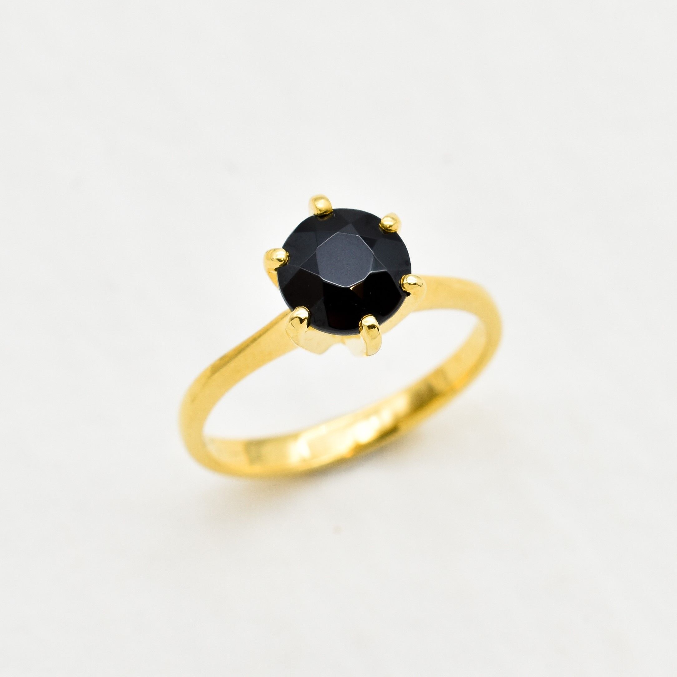 2748-R-nONY: Gold Vermeil 18k Natural Onyx