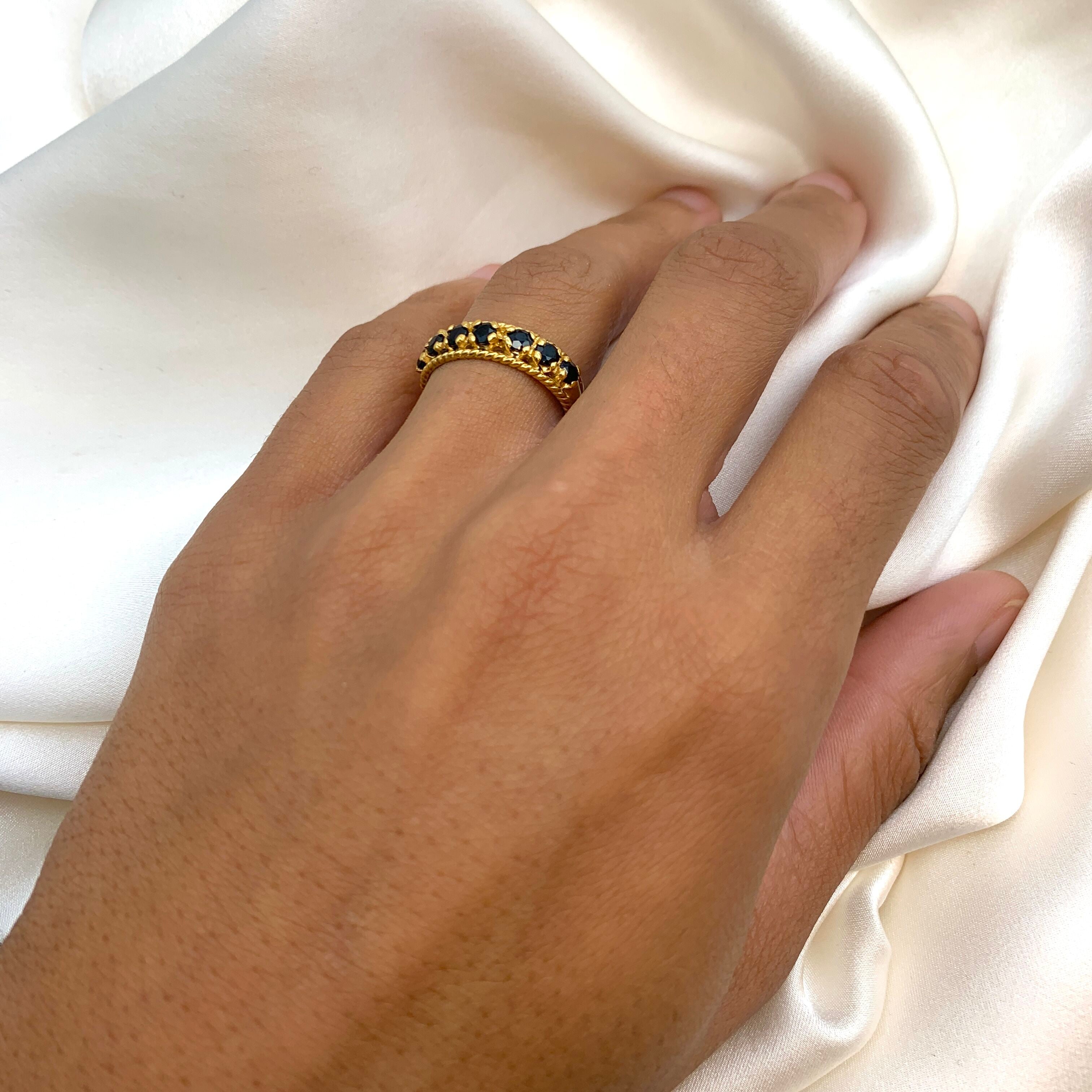 2463-R-nONY: Gold Vermeil 18k Natural Onyx