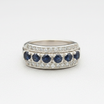 Elegant 925 Sterling Silver Natural Sapphire Ring featuring a Round Blue Sapphire, ideal for birthdays and special moments.