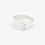 Triple Band Ring, Wide Silver Ring, Silver Triple Band, Statement Ring, Geometric Ring, Unique Ring, Solid Silver Ring, 925 Sterling Silver