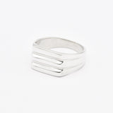 Triple Band Ring, Wide Silver Ring, Silver Triple Band, Statement Ring, Geometric Ring, Unique Ring, Solid Silver Ring, 925 Sterling Silver