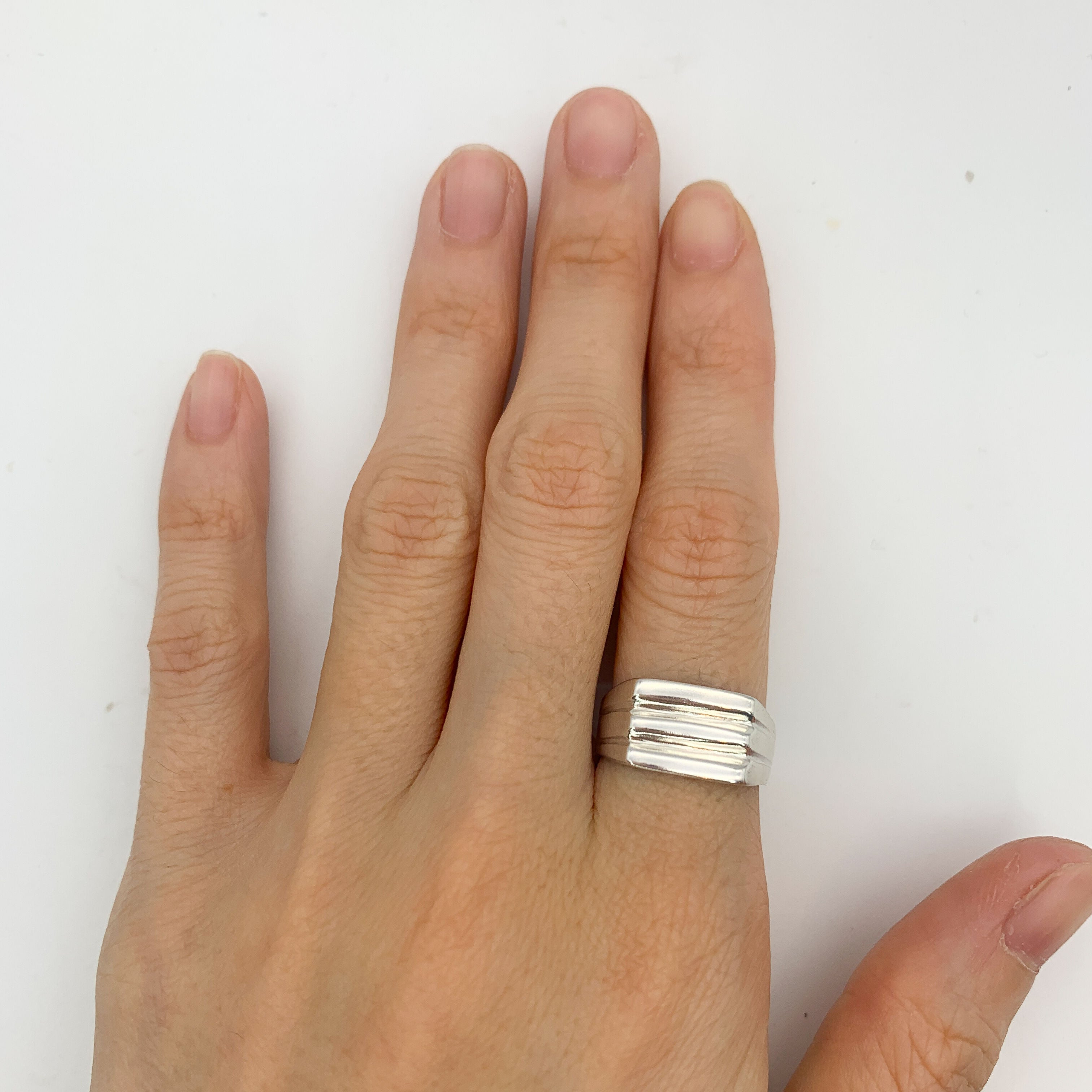 Triple Band Ring, Wide Silver Ring, Silver Triple Band, Statement Ring, Geometric Ring, Unique Ring, Solid Silver Ring, 925 Sterling Silver