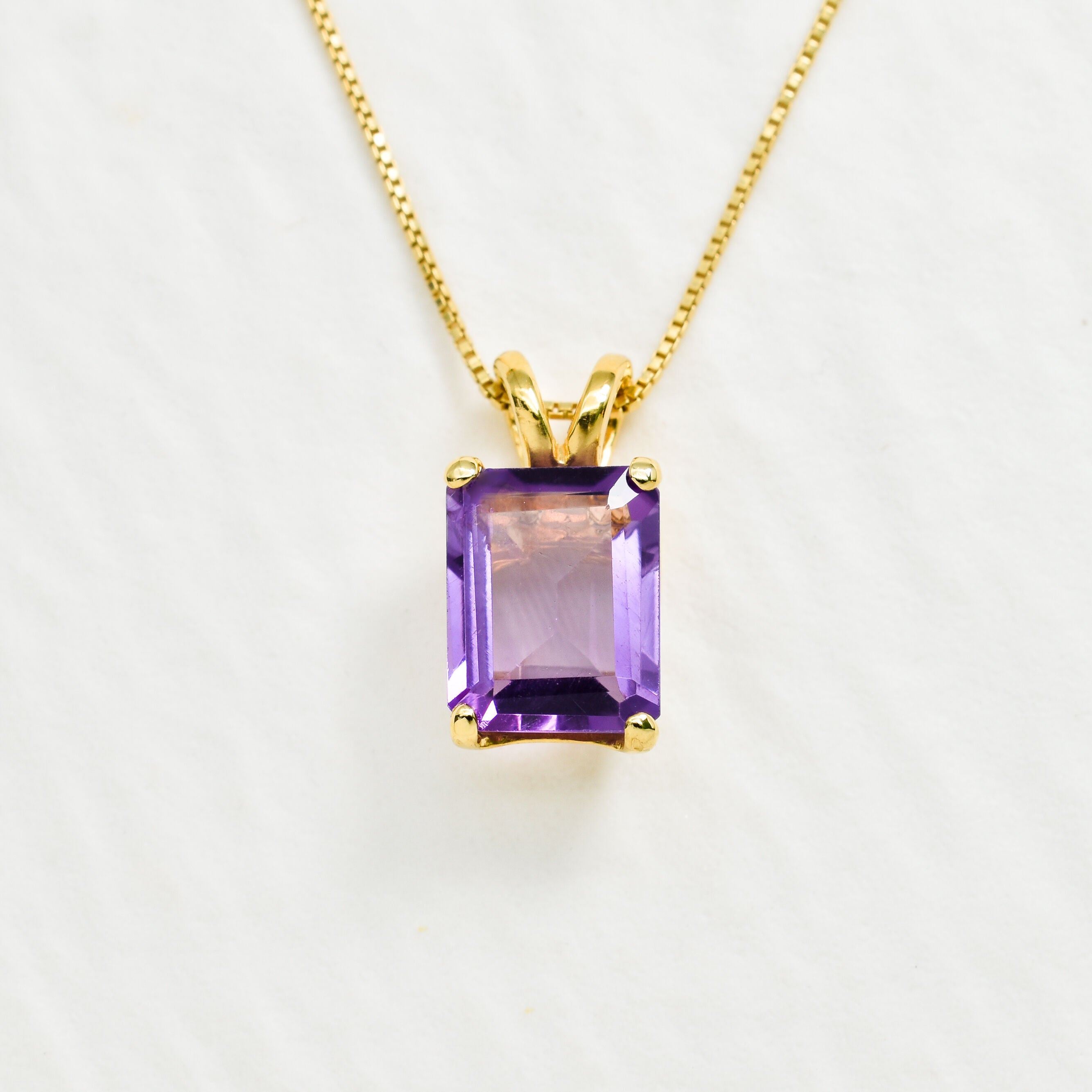 1059-P-cAME: 18k Gold Vermeil Amethyst