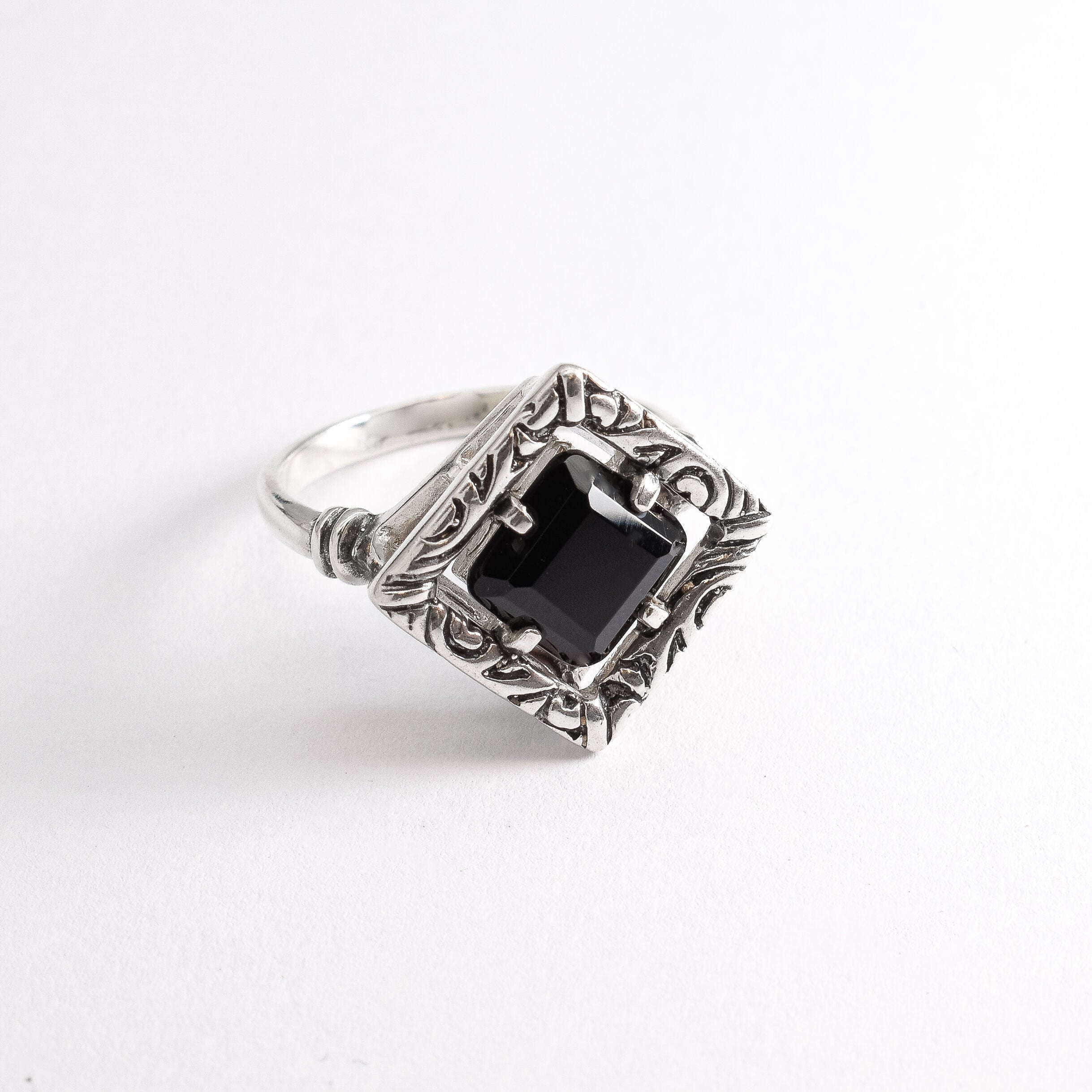 2942-R-nONY: Sterling Silver 925 Natural Onyx