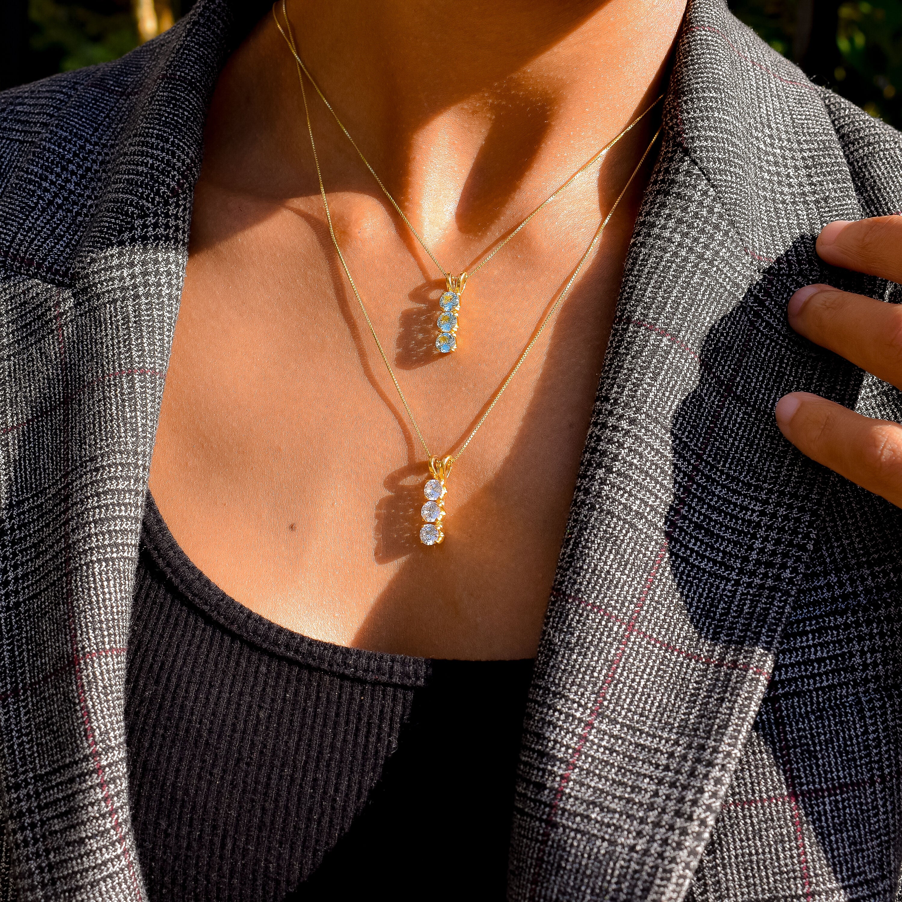 2104-p-cBTT: Gold Vermeil 18k Blue Topaz